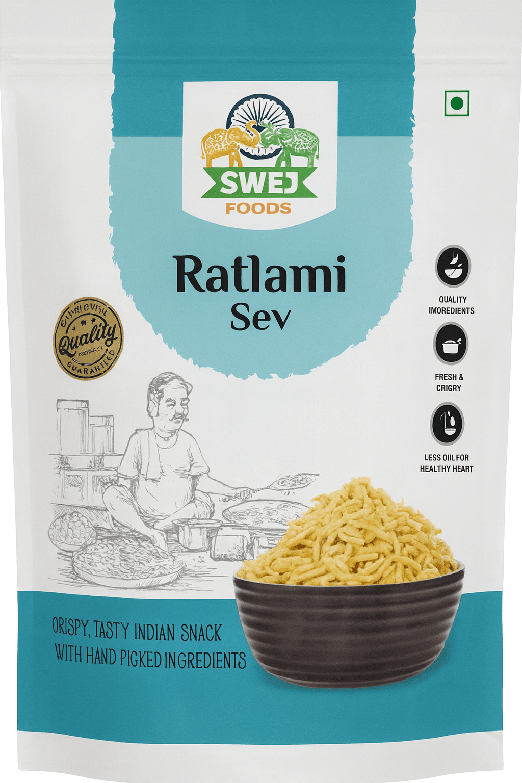 Swej Ratlami Sev Indian Snack - 14 OZ (400 G)
