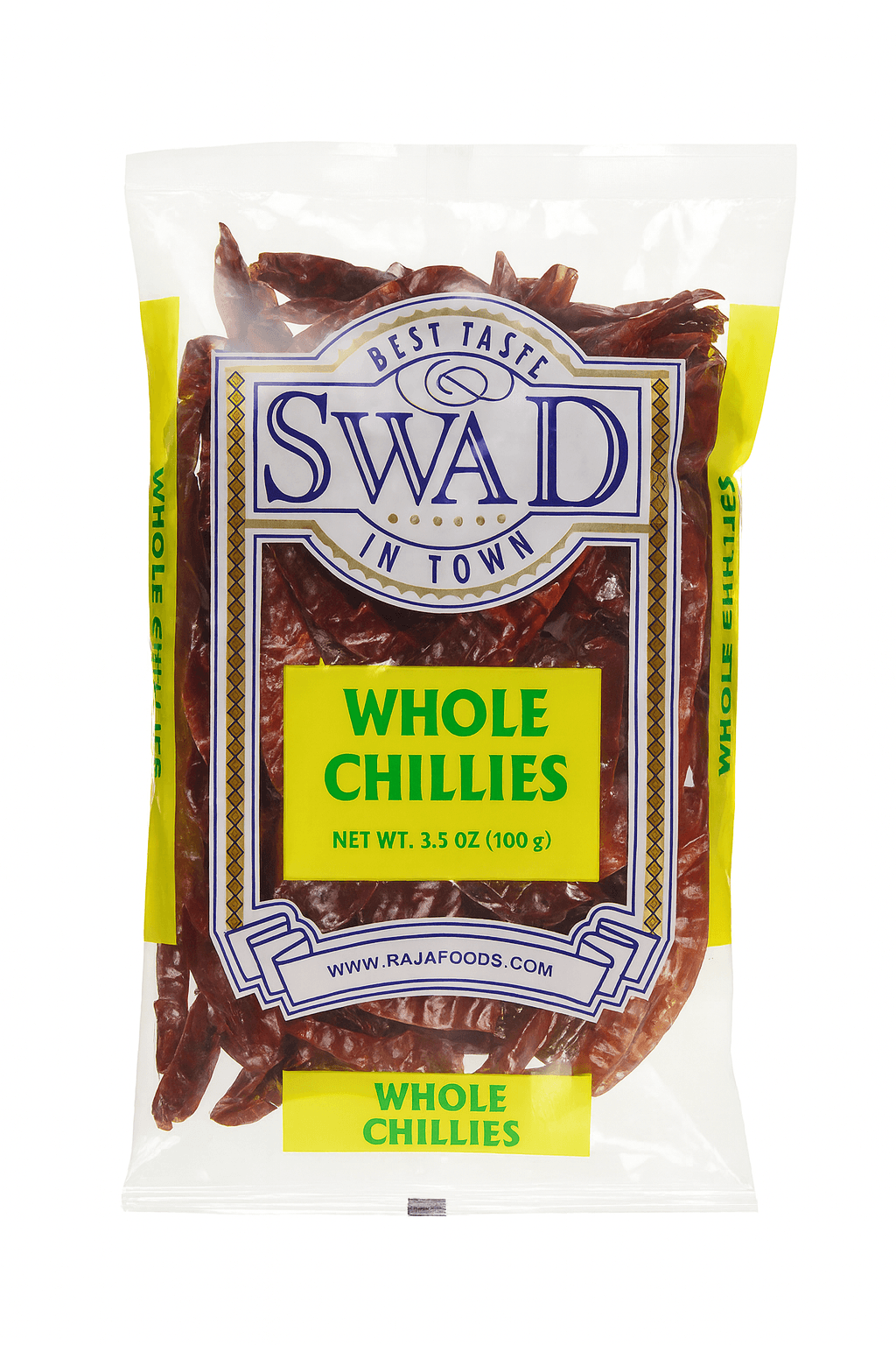 Swad Red Chillis Whole 3.5oz (100 G)