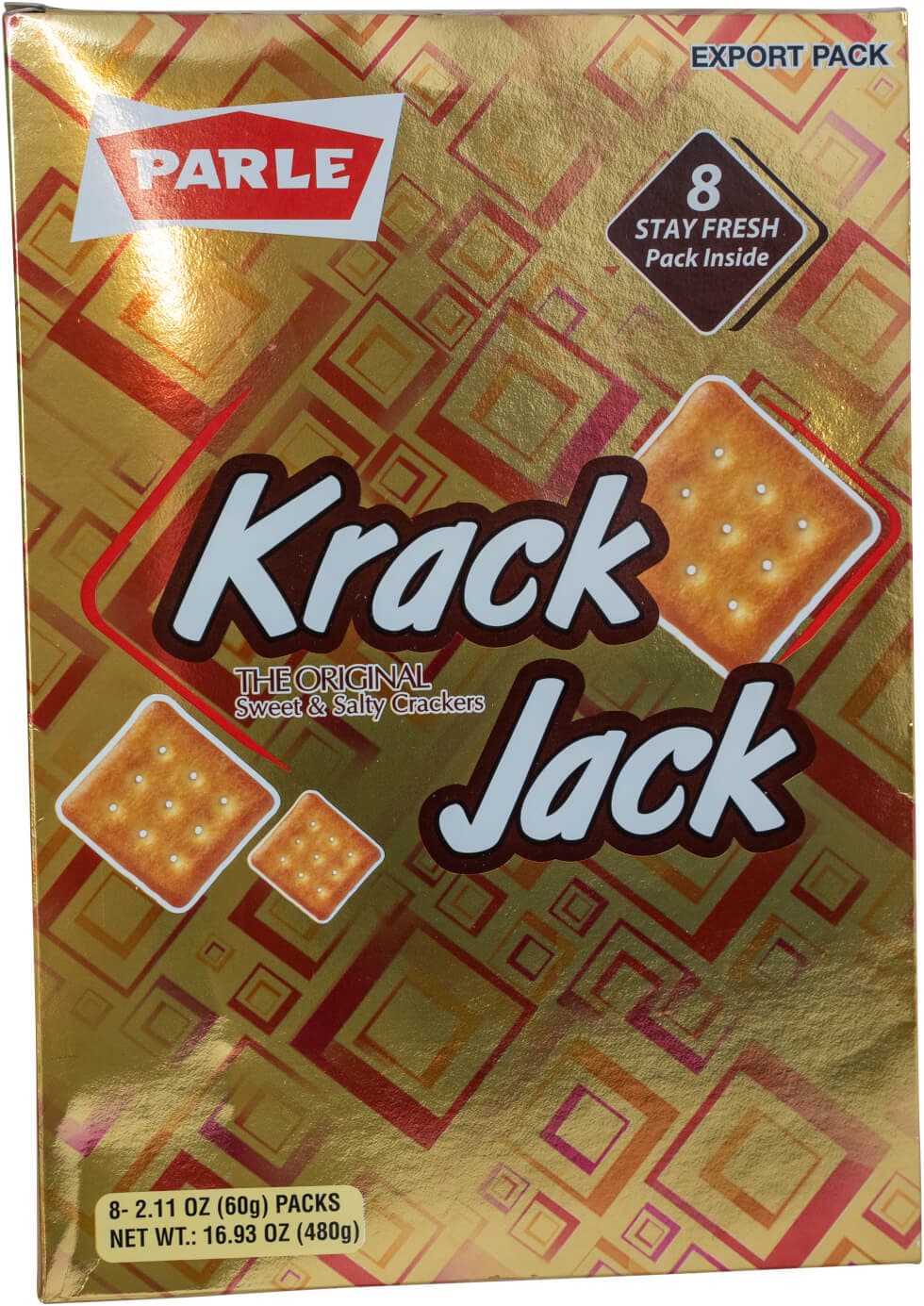 Parle Krack Jack - 8 x 2.11 oz (60 G) Packs