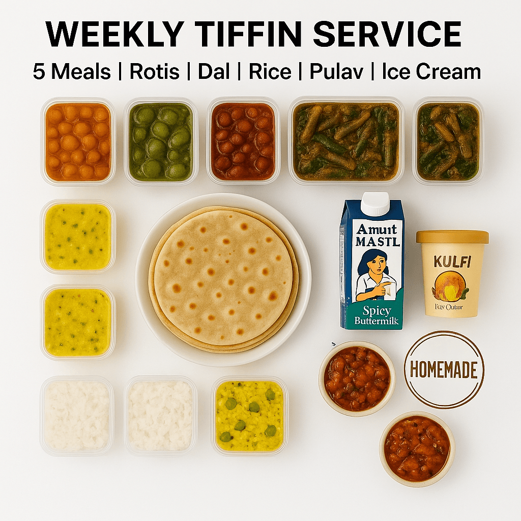 Homemade Tiffin Service – 5 Meals