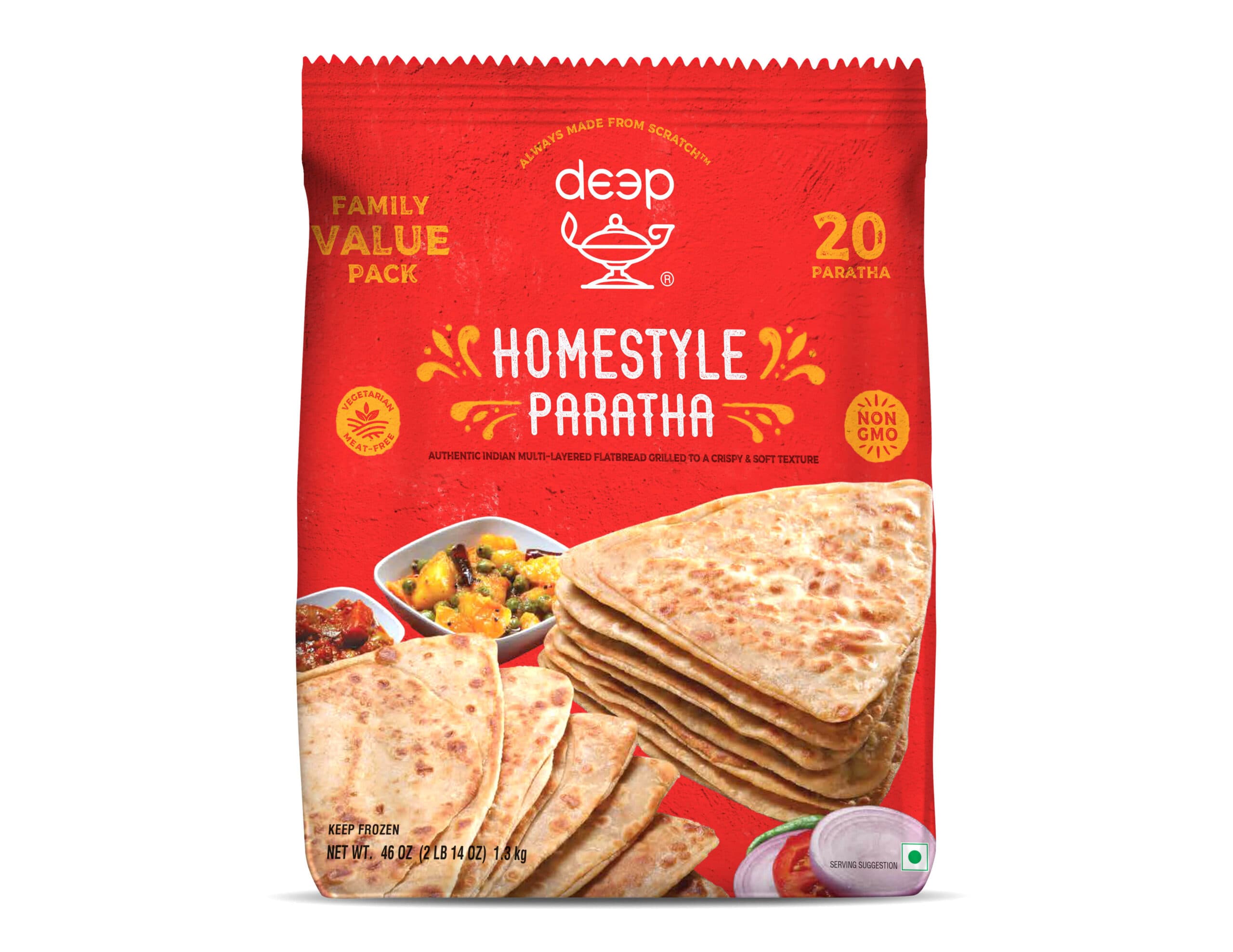 Deep Frozen Paratha Family Pack - 20 Count
