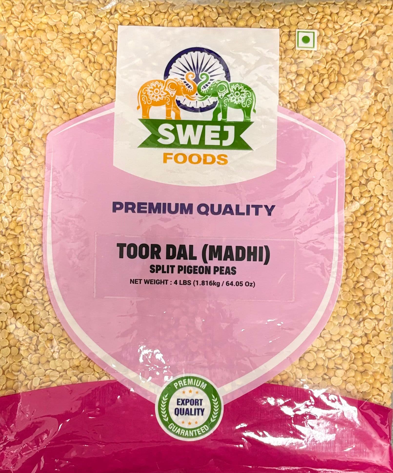 Swej Toor Dal - 4 Lbs (1.83 KG)