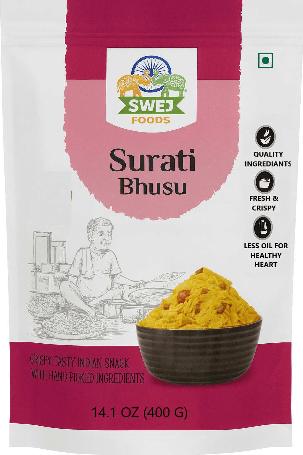 Swej Surati Bhusu Mix Indian Snack - 14 OZ (400 G)