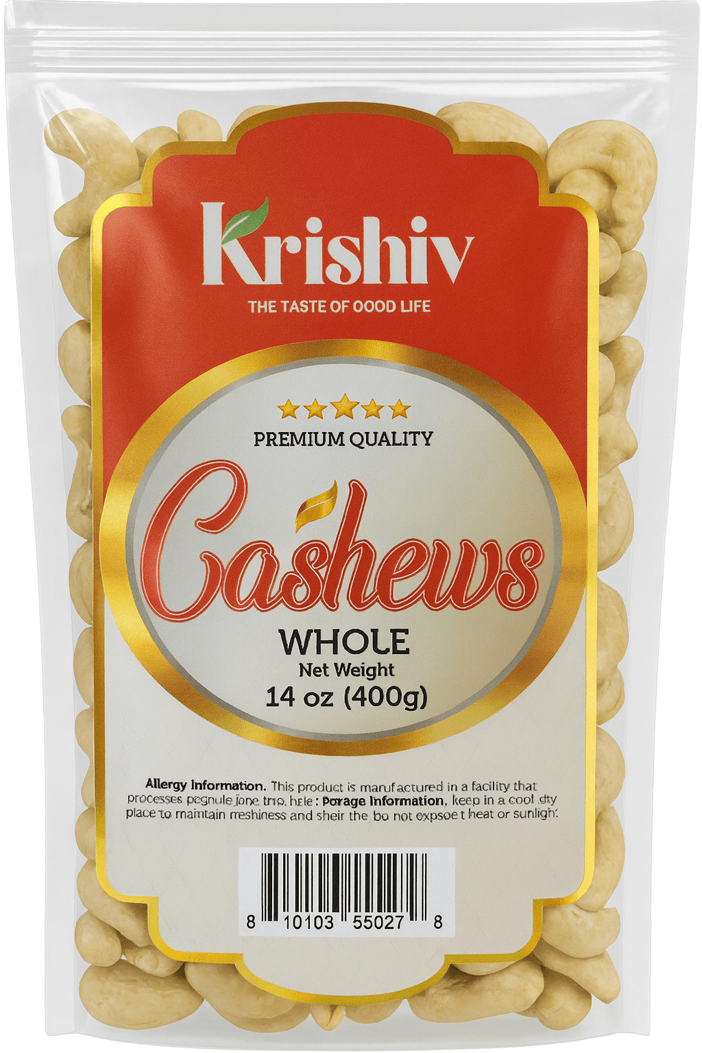 Whole Cashews - 14 oz (400 G)