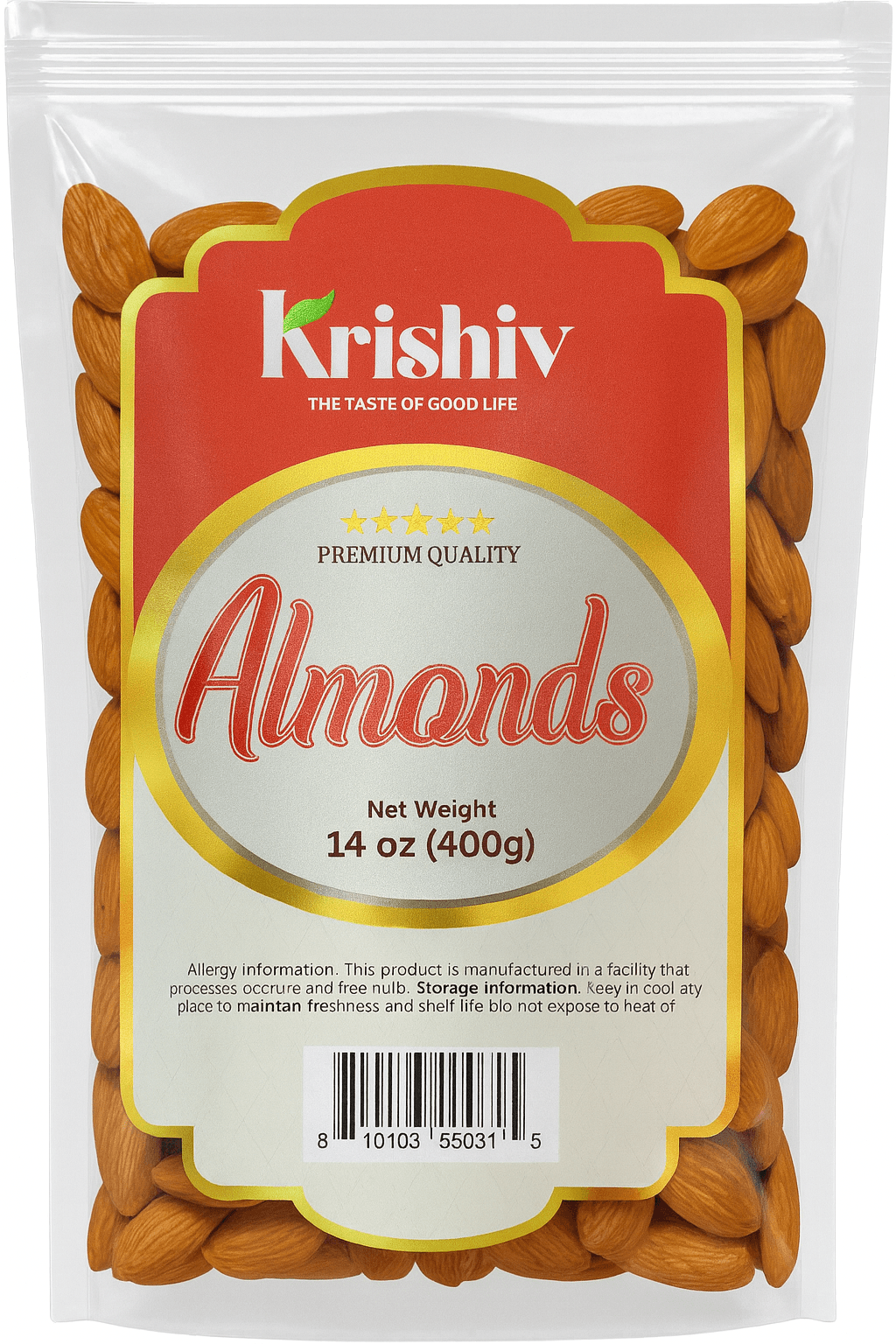 Whole Almonds - 14 oz (400 G)