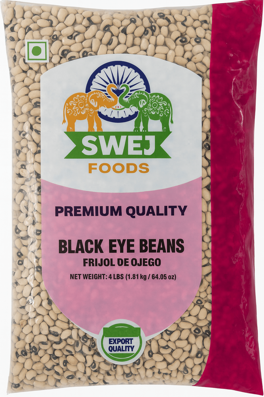 Swej Black Eye Peas - 4 Lbs (1.83 KG)