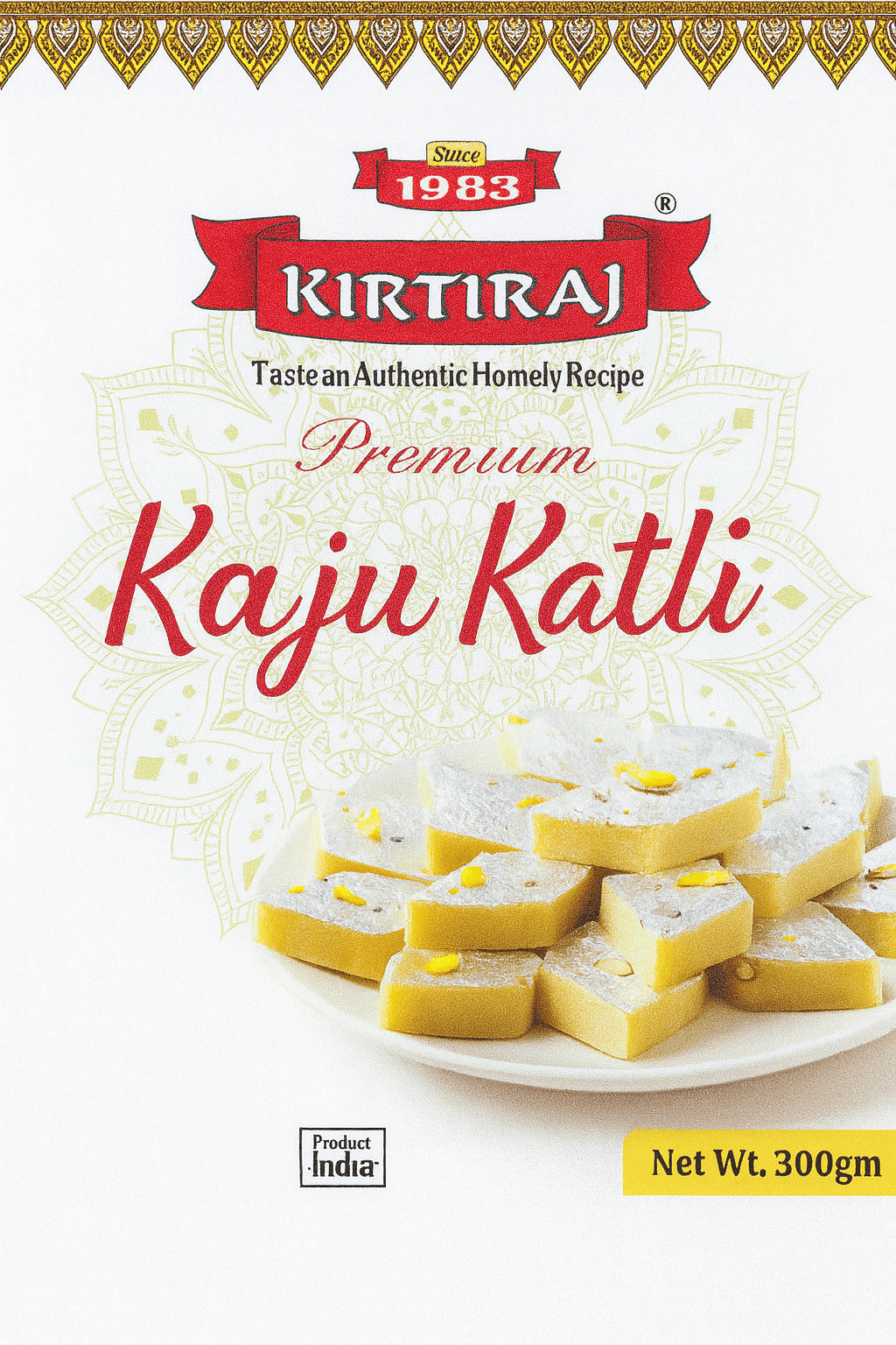 Premium Kaju Katli- 300 G (Keep Frozen)