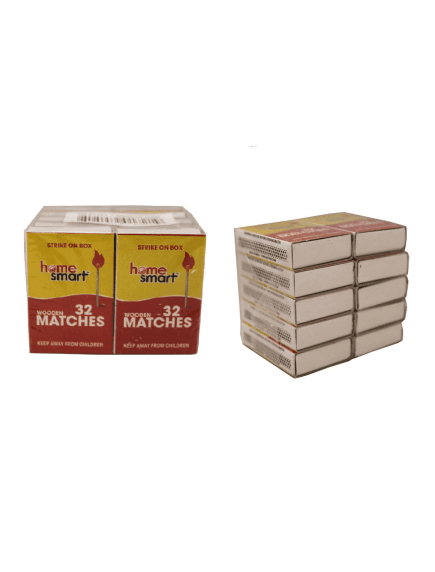 Strike on Box Wooden Matches (32 Sticks x 10)